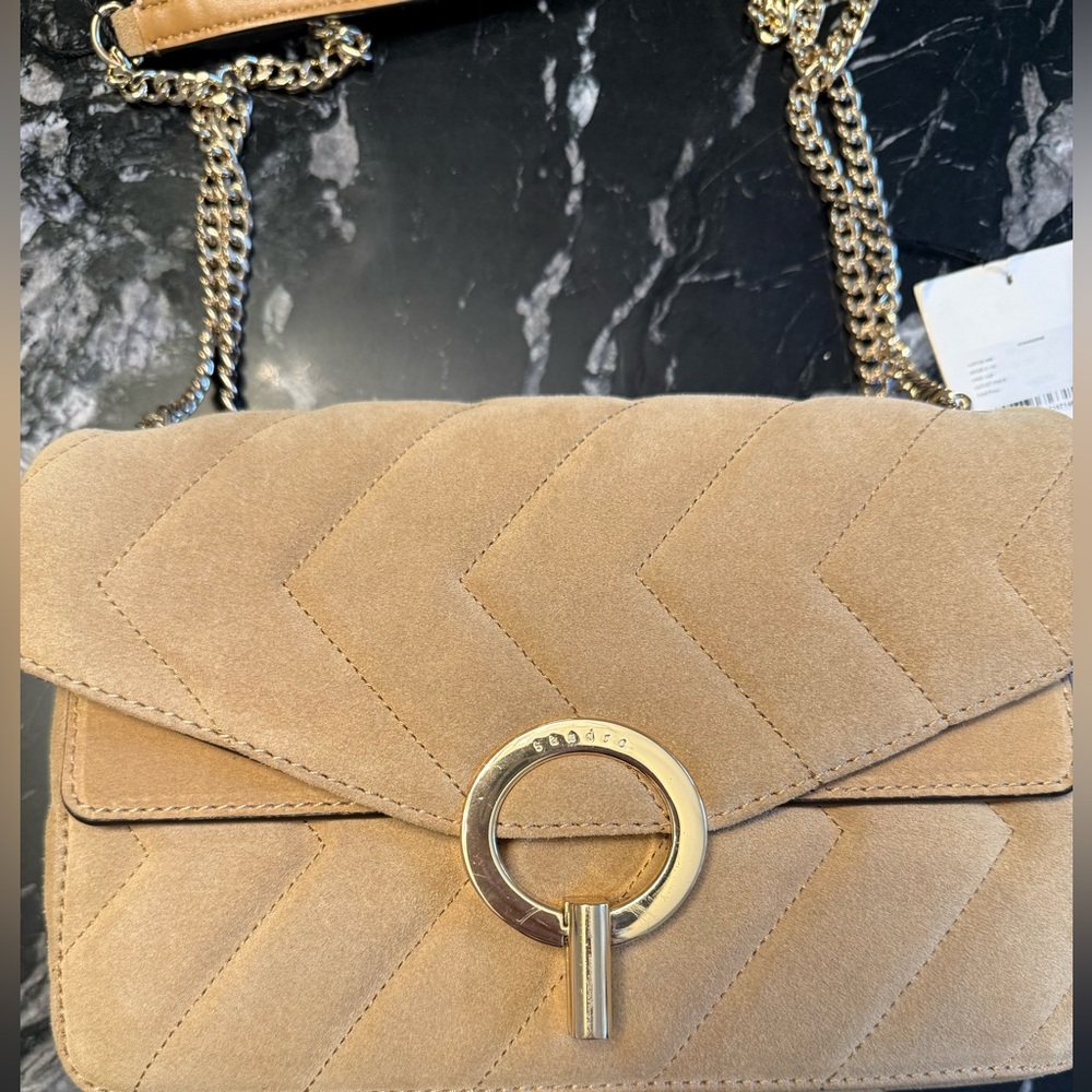 NWT Sandro Suede Handbag Yza - Picture 2 of 13